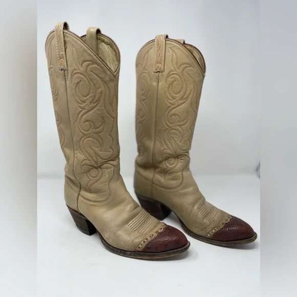 Vintage Dan Post Western Cowboy Boots - Picture 3 of 8